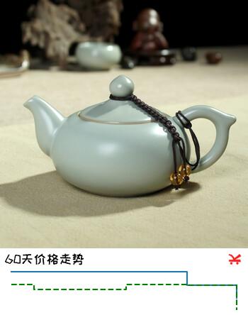 汝道汝窑茶壶单壶陶瓷功夫茶具家用过滤泡茶壶汝瓷可养开片复古泡茶器 汝窑清风壶160ml