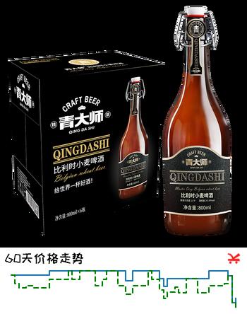 青大师精酿原浆啤酒比利时小麦啤酒摇摆盖国产高端整箱800ml*6瓶