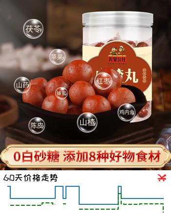 【9折】沂蒙公社无添加山药陈皮茯苓六物山楂丸160g罐装药食同源休闲健康零食https://u.jd.com/kO63oho----普遍有货 | 下3件最优到手单价：12.23 -> 【11.13】