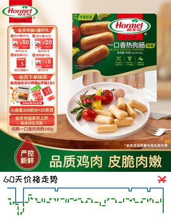 荷美尔（Hormel）一口香热狗肠140g/袋 冷藏熟食香肠火腿肠香肠
