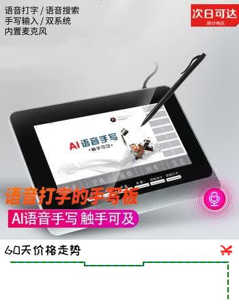 【8折】何佳功语音打字电脑手写板输入板免驱老人写字板大屏ai智能手写键盘 语音手写输入https://u.jd.com/U1aIo28----普遍有货 | 下1件最优到手单价：346.82 -> 【283.12】