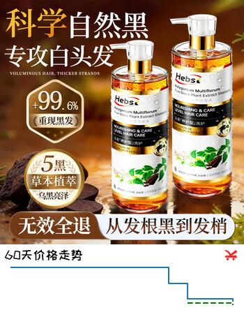 【9折】HEBST何首乌黑发洗发水白发发根变黑治正品纯中药榜第1男女专用https://u.jd.com/UghQvjt----普遍有货 | 下4件最优到手单价：87 -> 【81.77】