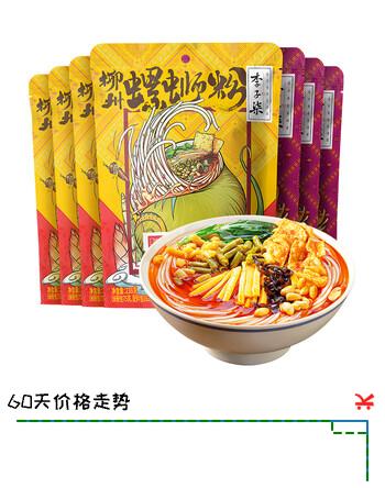 李子柒螺蛳粉238g*4袋（诚心包）+爆椒280g*3袋方便速食米粉米线