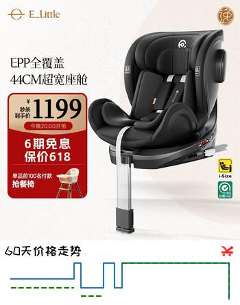 elittle逸乐途S2铂金骑士儿童安全座椅0-12岁智能通风加热i-Size认证儿童座椅 S2小骑士Plus-睿智黑【全龄i-Size认证】