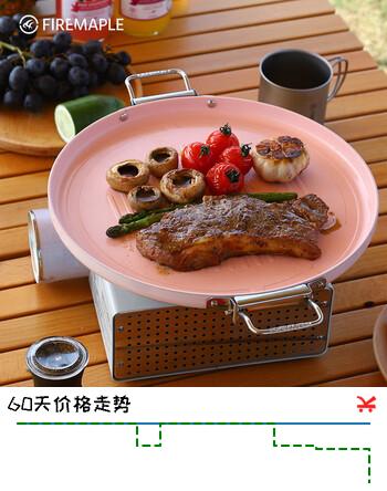 火枫（FIRE-MAPLE）寻味不粘煎烤盘 户外露营烧烤盘家用韩式圆形电陶炉卡式炉烤肉盘