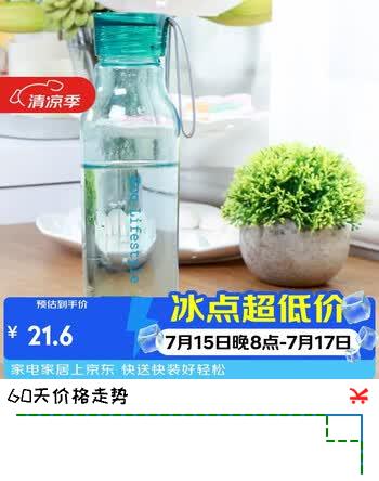 乐扣乐扣（LOCK&LOCK）夏季塑料杯运动水杯水壶杯子男女口杯 550ml 绿色HLC644GRN 550ML