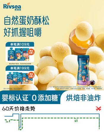 禾泱泱婴幼儿鸡蛋酥葡萄味90g 宝宝零食饼干高钙高铁高锌小馒头