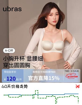 ubras圆圆杯可脱带文胸背勾聚拢女士内衣女情人节