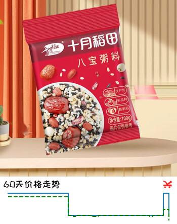 【6折】十月稻田八宝粥料 100g 小包装 杂粮粥米 黑糯米红豆 即食代餐粗粮https://u.jd.com/kGgvQbG----部分有货 | 下3件最优到手单价：3.51 -> 【2.23】