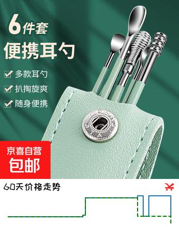 【3折】挖耳勺套装淘耳朵神器螺旋淘耳勺专业扣耳屎大人家用耳朵采耳工具 抹茶绿色-6件套https://u.jd.com/4OJrRzs----普遍有货 | 下3件最优到手单价：1.88 -> 【0.61】