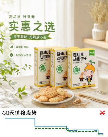 【9折】窝小芽婴幼儿动物饼干76g3盒宝宝零食儿童磨牙无添加蔗糖26/11/22到期https://u.jd.com/4OX7bSP----普遍有货 | 下8件最优到手单价：11.55 -> 【11.45】