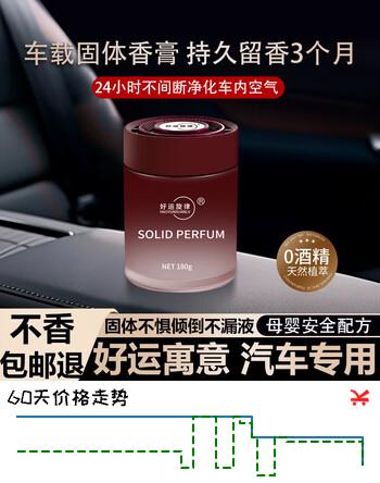 好运旋律车载香薰固体香膏车家两用车内除异味香氛汽车香水摆件持久留香 【2瓶装】雪域瑰境（玫瑰）