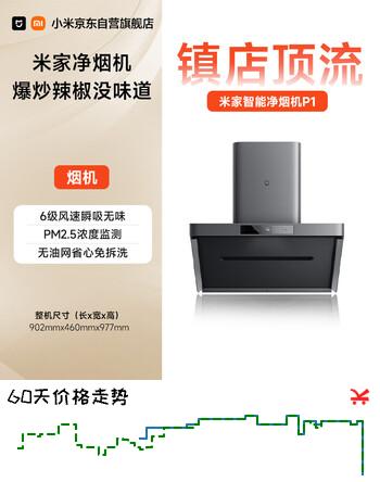 米家小米抽吸油烟机净烟机P1国家补贴以旧换新家用侧吸大吸力一级能效上门安装免拆洗可配燃气灶MJ04CY