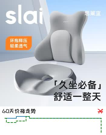 思莱宜坐垫腰靠垫一体护腰久坐神器座椅护腰靠背办公室久坐神器屁股不疼