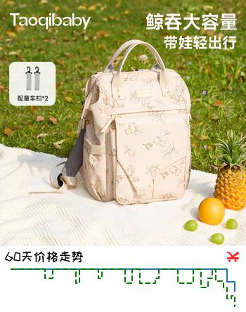 taoqibaby妈咪包婴儿外出用品母婴背奶双肩多功能大容量妈妈包印花款