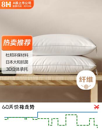 8H纤维枕头  抗菌舒弹枕 释压维枕 酒店枕头 一对装