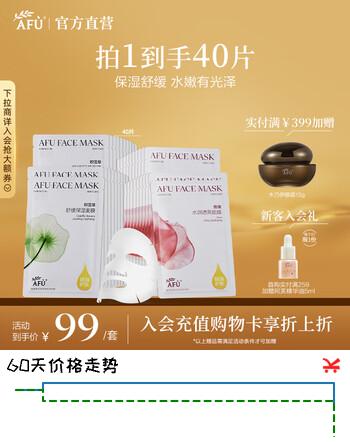 【6折】阿芙（AFU）精油护肤无感面膜补水保湿舒缓贴片式面膜学生生日礼物 40片玫瑰/积雪草随机发https://u.jd.com/UaycWLQ----普遍有货 | 下1件最优到手单价：101.61 -> 【70】