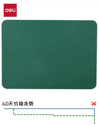 得力(deli)财务专用印章垫 方形盖章垫 军绿色9878