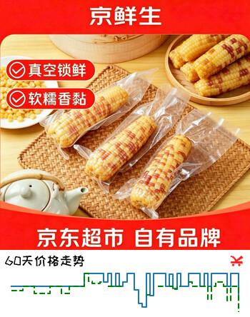 京鲜生【品质好货】版纳花糯玉米净重4斤单果100g+真空包装源头直发