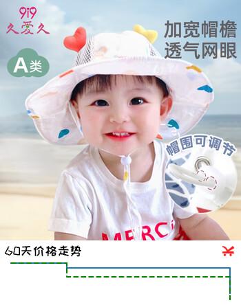【6折】9i9婴儿帽子夏渔夫帽宝宝网眼盆帽遮阳帽防晒帽爱心公主帽A22https://u.jd.com/xORzpgK----普遍有货 | 下13件最优到手单价：20.29 -> 【13.78】