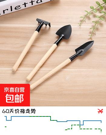 赶海工具种花家用种菜养花园艺松土花铲盆栽花艺种植工具3件套铲 大号园艺铲3件套1套