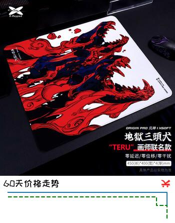 艾可斯锐X-Raypad鼠标垫大号元神-地狱三头犬联名款细面电竞鼠标垫三角洲 CSGO 无畏契约 FPS游戏鼠标垫 【元神】-地狱三头犬-xsoft平铺包装 450x400x4毫米