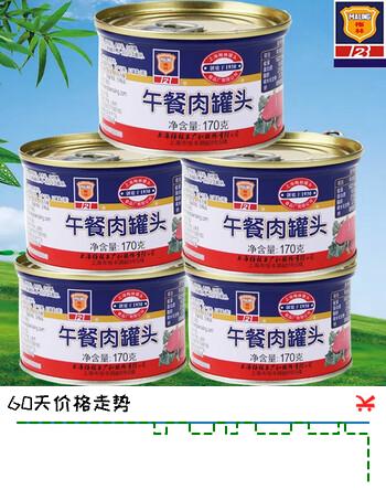 梅林（MALING）上海梅林午餐肉罐头罐装猪肉即食制品火锅伴侣早餐中华老字号170g