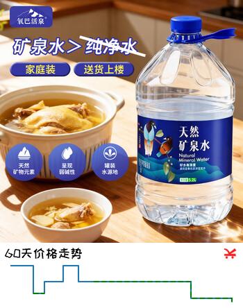 【9折】氧巴活泉【送货上楼】天然矿泉水5.2L4大桶装饮用水 山泉活水非纯净水https://u.jd.com/4gk5iRe----多半有货 | 下2件最优到手单价：29.9 -> 【26.91】