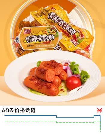 【6折】双汇香辣香脆肠40g10支网兜装休闲零食开袋火腿肠泡面伴侣方便面https://u.jd.com/U1ZwdUx----多半有货 | 下16件最优到手单价：13.43 -> 【9.17】