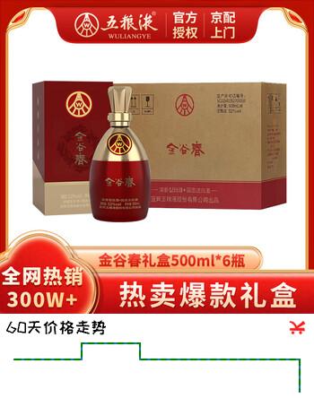 五粮浓香五粮液股份 纯粮酿造 高度白酒 送礼宴请 52度 500mL 6瓶 红金整箱