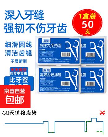 【2折】【蛇年限定包装】盒装牙线超细家庭装牙线棒随身便携剔牙签线 【便携卫生】1盒50支https://u.jd.com/kDN2rQK----普遍有货 | 下4件最优到手单价：1.2 -> 【0.29】