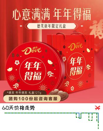 德芙心语巧克力 年年德芙 礼盒127g 儿童零食糖果 送礼物