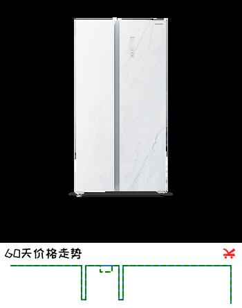 澳柯玛（AUCMA）609升对开门冰箱双开门冰箱家用一级能效变频无霜大冷冻玻璃面板 冰珀白 以旧换新 BCD-609WPGNEV