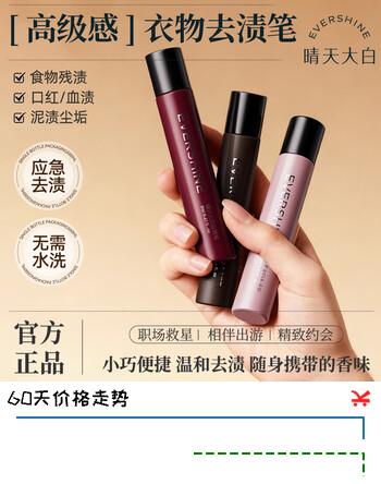 【8折】EVERSHINE晴天大白去渍笔8ml免洗便携应急去油污渍神器衣服多功能去污笔https://u.jd.com/xDPhlrL----普遍有货 | 下3件最优到手单价：24.9 -> 【21.6】