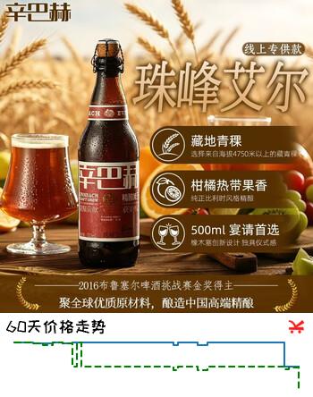 辛巴赫精酿【国际金奖】珠峰艾尔啤酒500mL*12瓶端午送礼