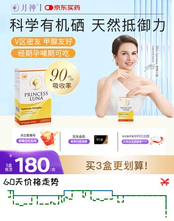 【7折】月神硒硒片有机硒提升抵御力女性补硒元素富硒胶囊天然 60粒/盒https://u.jd.com/41gNb9L----普遍有货 | 下7件最优到手单价：188 -> 【147.28】
