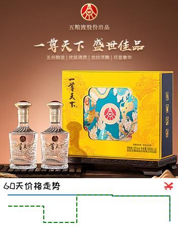 五粮液股份出品 浓香型白酒礼盒52度 龙年生肖酒 52度 500mL 2瓶 礼盒