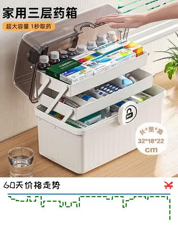 【5折】妙馨思PET高透家庭医药箱分类收纳盒大号超大容量药盒小急救箱家用https://u.jd.com/9r96CY6----部分有货 | 下1件最优到手单价：27.3 -> 【15.73】