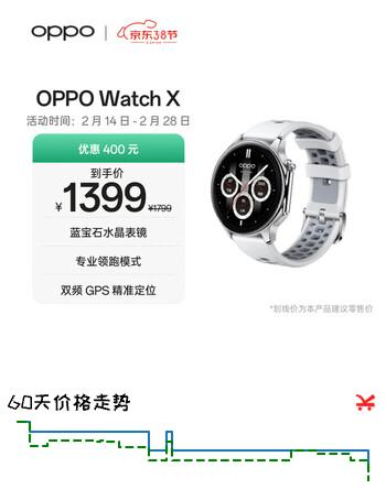 OPPO Watch X 冰川岩灰【国家补贴】全智能手表运动健康手表男女eSIM电话手表送礼oppo手表 京东自营