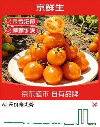 京鲜生 香芒皇后千禧圣女果净重1斤单果5g+ 爆甜多汁水果小番茄源头直发