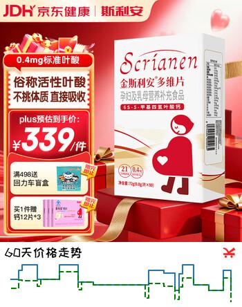 斯利安多维片活性叶酸备孕不挑体质备孕孕妇乳母复合多维无碘配方90片