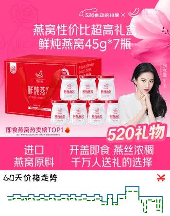 艾尚燕即食燕窝礼盒45g*7瓶520礼物 礼品孕妇补品营养品 送妈妈生日礼物
