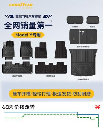【8折】固特异高边注塑TPE汽车脚垫适用于特斯拉焕新Model Y换新内饰配件套装 【实用刚需】焕新Y高边TPE脚垫 黛尼斯12件套https://u.jd.com/kG6xxDc----普遍有货 | 下1件最优到手单价：1496 -> 【1199】