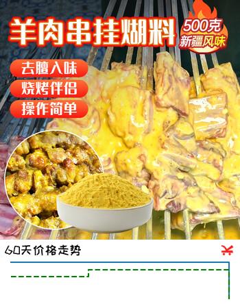 鲜窝窝 新疆羊肉串挂糊料500g  羊肉串料配料腌制料烤羊排烧烤调料撒料