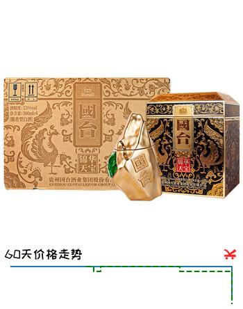 国台 锦华天宝 酱香型白酒 53度 500ml*4瓶 整箱装