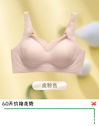 都市丽人女士内衣女聚拢防下垂防外扩收副乳无痕内衣女士文胸大胸显小胸罩 无痕内衣大胸显小-皮粉色 L (建议体重100-120斤，75C/80AB)