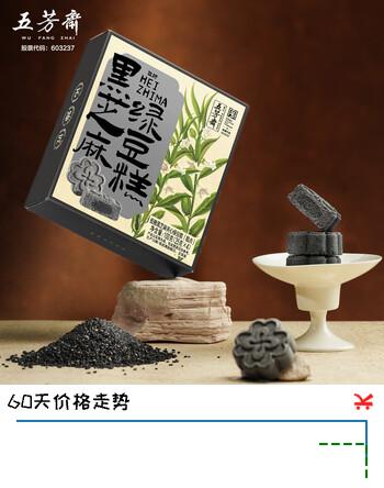 五芳斋绿豆糕休闲零食中式糕点下午茶 25g*4低糖黑芝麻夹心绿豆糕