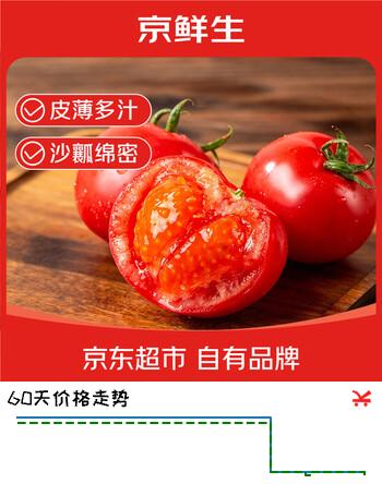 【8折】京鲜生 云南高糖珍珠普罗旺斯番茄净重3斤80g 老味道西红柿水果源头直发https://u.jd.com/F6KVjfk----多半有货 | 下19件最优到手单价：25.9 -> 【22.74】