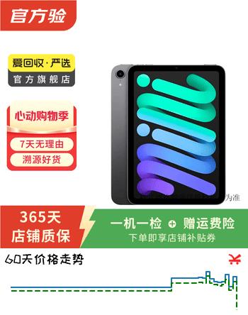 Apple 苹果平板电脑 iPad mini6 21款 8.3英寸 A15芯片二手平板电脑 深空灰色 256G WiFi