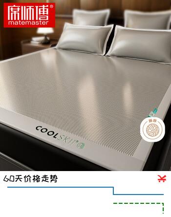 【8折】席师傅凉席冰藤席子冰丝透气网孔双人两件套1.2x2米席子【可折叠】https://u.jd.com/xaagGqw----普遍有货 | 下1件最优到手单价：178.89 -> 【151】